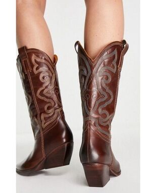 Leather boots
